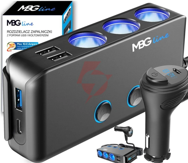 Rozdzielacz gniazda zapalniczki mbg line hc67c