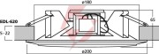 Głośnik monacor edl-620 sufitowy okrągły 20w biały