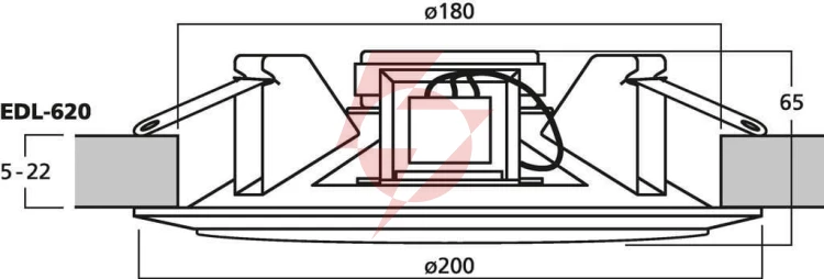 Głośnik monacor edl-620 sufitowy okrągły 20w biały