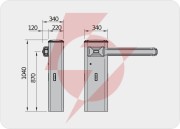 Szlaban bft giotto bt b ultra36 z ramieniem 4m