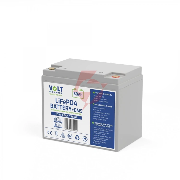Akumulator volt polska litowo-żelazowo-fosforanowy lifepo4 12v 60ah 60a