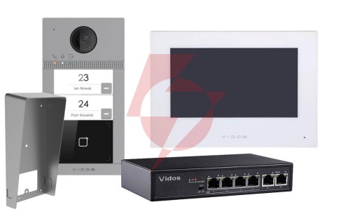 Wideodomofon ip vidos one 2xm2010w/s2402