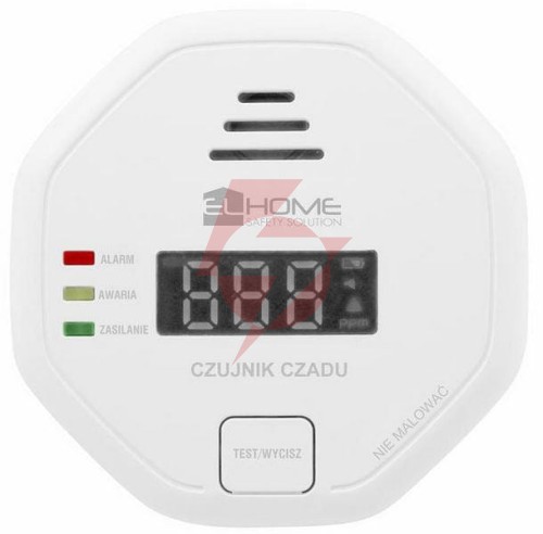 Czujnik czadu el home cd-92b8 wolnostojący, wyswietlacz lcd, 3 lata gwarancji
