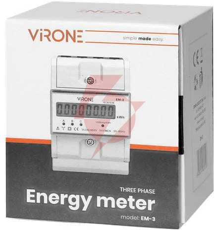 Wskaźnik zużycia energii 3 fazowy virone em-3