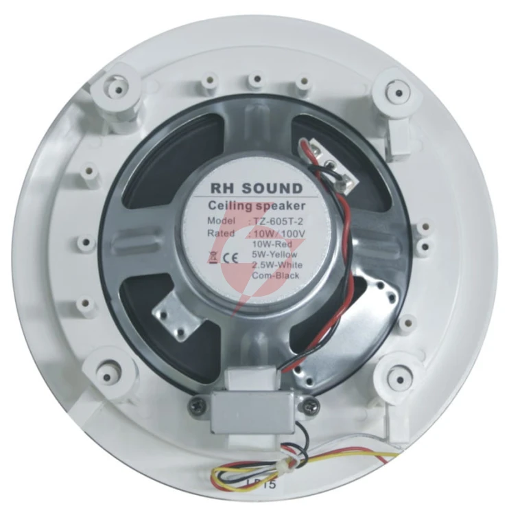 Głośnik sufitowy rh sound pa tz-605t-2 10w 100v biały