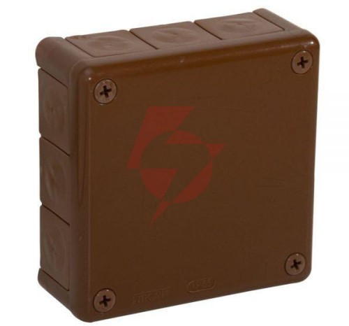 Puszka natynkowa pusta 12 wlotów viplast vp-51 brązowa ip55 118x118x46mm 051-02