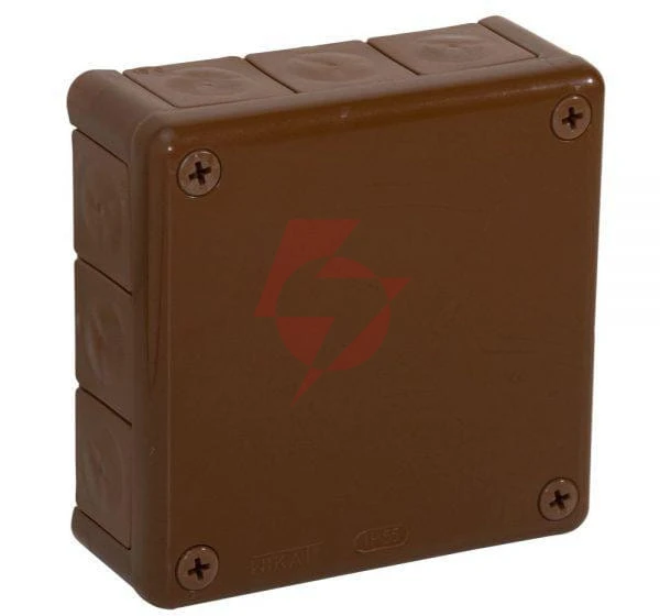 Puszka natynkowa pusta 12 wlotów viplast vp-51 brązowa ip55 118x118x46mm 051-02