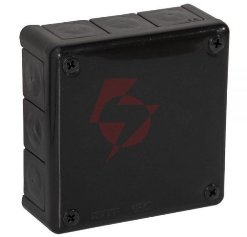 Puszka natynkowa pusta 12 wlotów viplast vp-51 czarna ip55 118x118x46mm 051-05