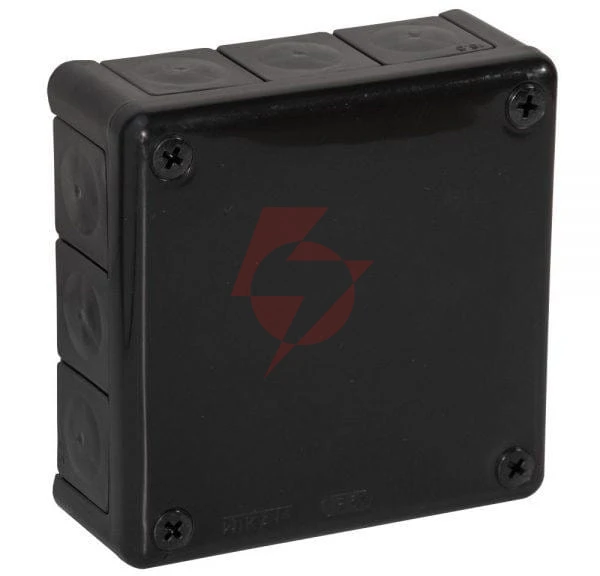 Puszka natynkowa pusta 12 wlotów viplast vp-51 czarna ip55 118x118x46mm 051-05