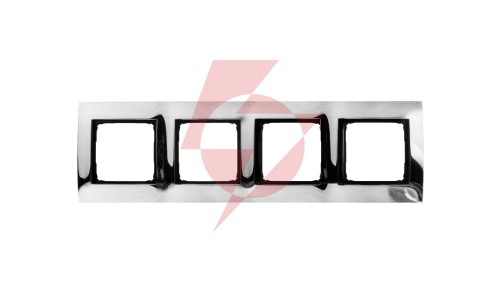 Simon 54 Premium Ramka poczwórna metalowa chrom DR4/63