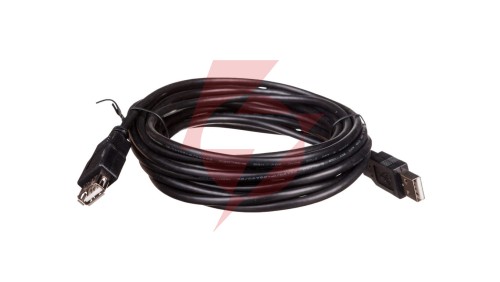 Kabel przedłużający USB 2.0 Typ USB A/USB A, M/Ż czarny 5m AK-300202-050-S