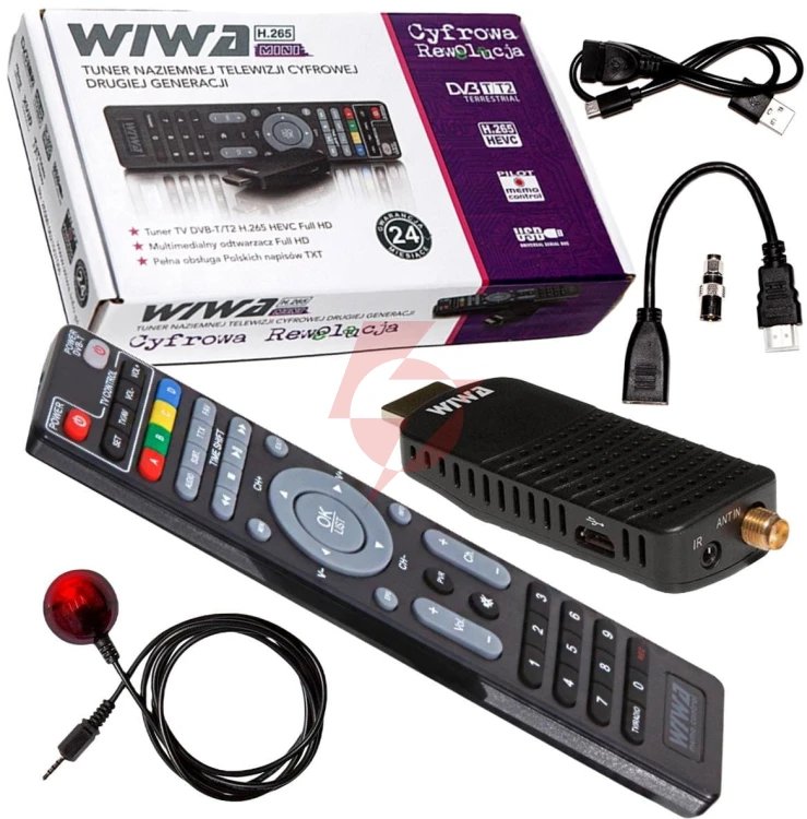 Tuner dvb-t/t2 wiwa h.265 mini