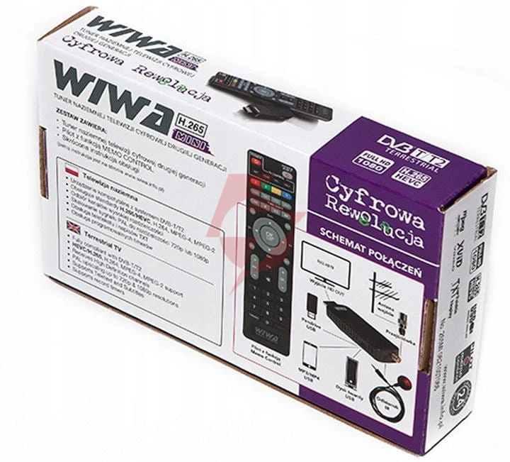 Tuner dvb-t/t2 wiwa h.265 mini