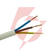 Przewód elektryczny linka h03vv-f omy 3x0,75mm2 300v elektrokabel biały 100m