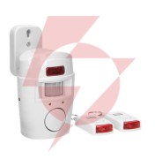 Mini alarm virone bezprzewodowy z wbudowaną syreną, sterowany pilotem as-1