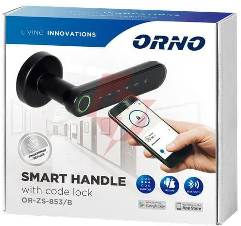 Klamka szyfrowa orno z klawiaturą dotykową i funkcją smart or-zs-853/b