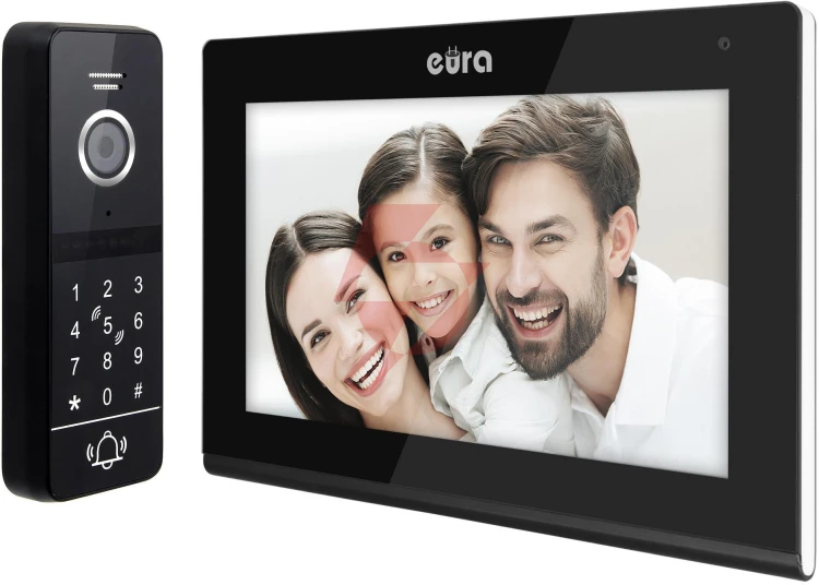 Wideodomofon eura vdp-97c5 czarny, lcd 7", wi-fi, czytnik zbliżeniowy, tuya