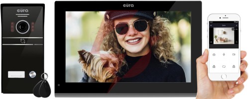 Wideodomofn eura vdp-98c5 czarny, wi-fi, tuya