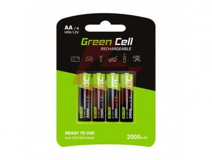 Akumulatorki green cell 4x aa hr6 2000mah gr02