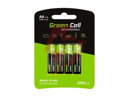 Akumulatorki green cell 4x aa hr6 2000mah gr02