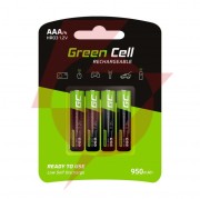 Akumulatorki green cell 4x aaa hr03 950mah gr03