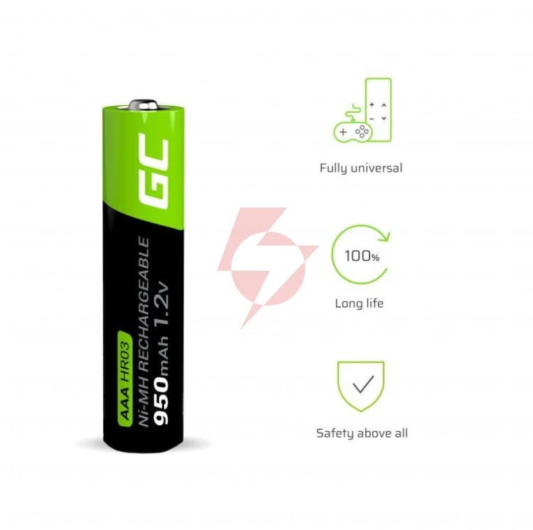 Akumulatorki green cell 4x aaa hr03 950mah gr03