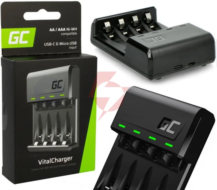 Ładowarka green cell vitalcharge do akumulatorków aa r6 / aaa r03 ni-mh gradgc01