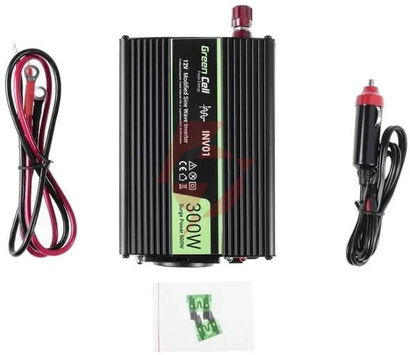 Przetwornica napięcia inwerter green cell 12v / 230v 300w/600w modyfikowana sinusoida inv01de