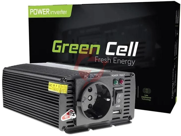 Przetwornica napięcia green cell 24v / 230v 300w/600w modyfikowana sinusoida