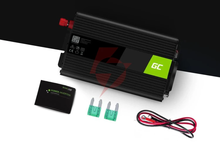 Przetwornica napięcia inwerter green cell 12v / 230v 500w/1000w czysta sinusoida inv16