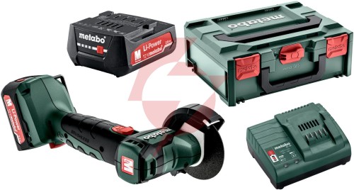 Akumulatorowa szlifierka kątowa metabo powermaxx cc 12 bl 2x2ah walizka ładowarka