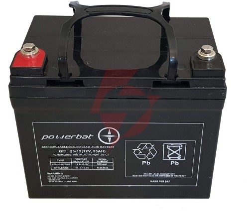 Akumulator powerbat cbe 12v 33ah deep cycle gel