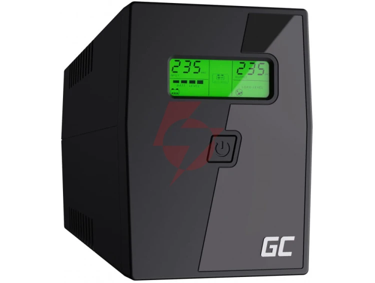Ups zasilacz awaryjny green cell power proof 600va 360w z wyświetlaczem lcd ups01lcd