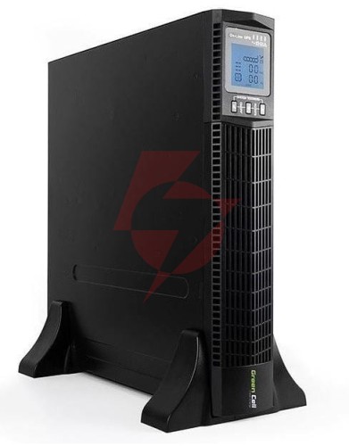 Ups zasilacz awaryjny green cell 2000va 1800w rack rtii z wyświetlaczem lcd ups14