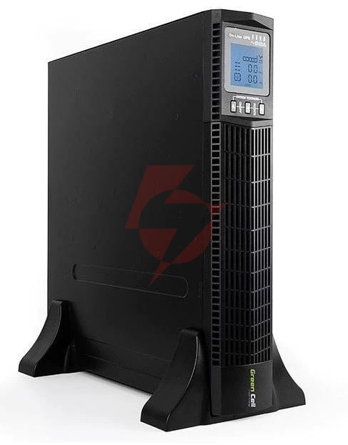 Ups zasilacz awaryjny green cell 3000va 2700w do szafy rack rtii z wyświetlaczem lcd ups15