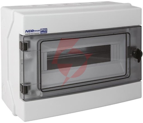 Rozdzielnica hermetyczna modułowa (500v ac, 1000v dc) 1x12 natynkowa (n+pe) ip65 rh-12