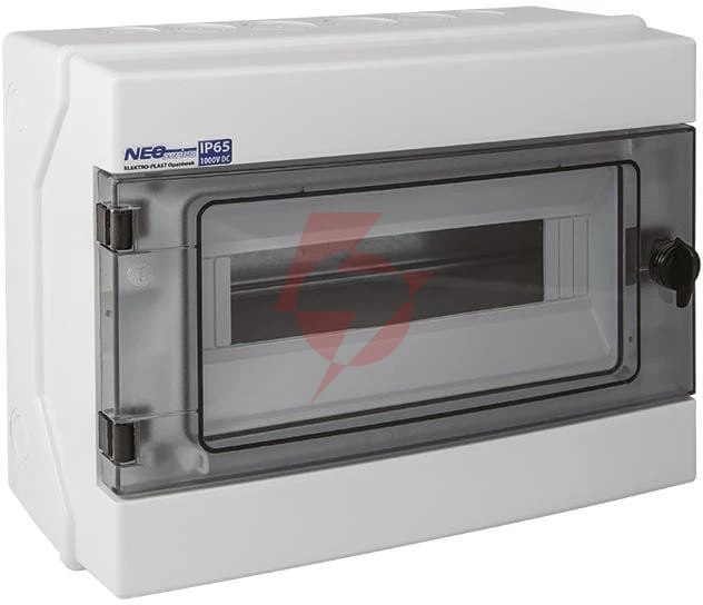 Rozdzielnica hermetyczna modułowa (500v ac, 1000v dc) 1x12 natynkowa (n+pe) ip65 rh-12