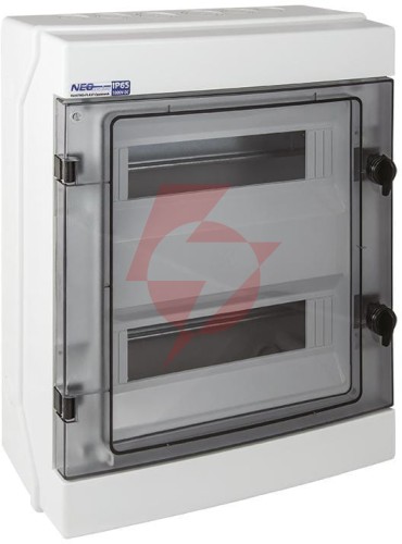 Rozdzielnica hermetyczna modułowa (500v ac, 1000v dc) 2x12 natynkowa (n+pe) ip65 rh-24 elektro-plast