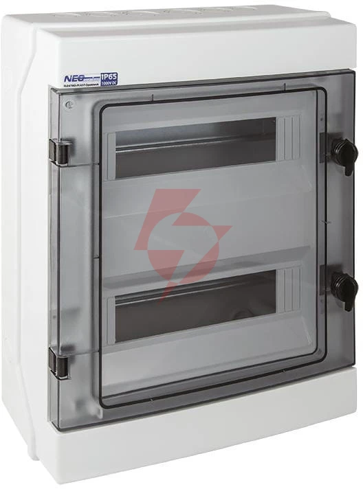 Rozdzielnica hermetyczna modułowa (500v ac, 1000v dc) 2x12 natynkowa (n+pe) ip65 rh-24 elektro-plast