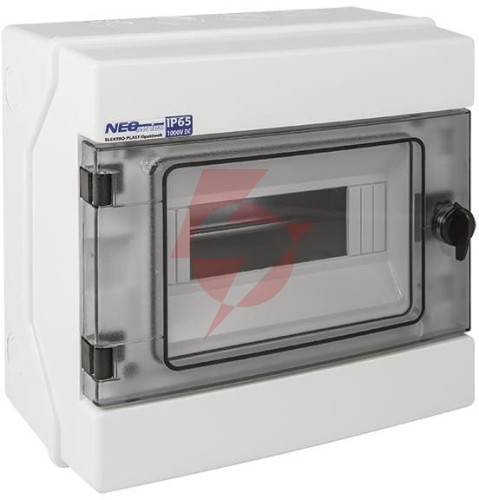 Rozdzielnica hermetyczna modułowa (500v ac, 1000v dc) 1x8 natynkowa (n+pe) ip65 rh-8 elektro-plast o