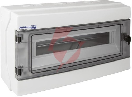 Rozdzielnica hermetyczna modułowa (500v ac, 1000v dc) 1x18 natynkowa (n+pe) ip65 rh-18