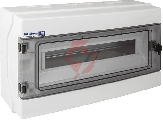 Rozdzielnica hermetyczna modułowa (500v ac, 1000v dc) 1x18 natynkowa (n+pe) ip65 rh-18