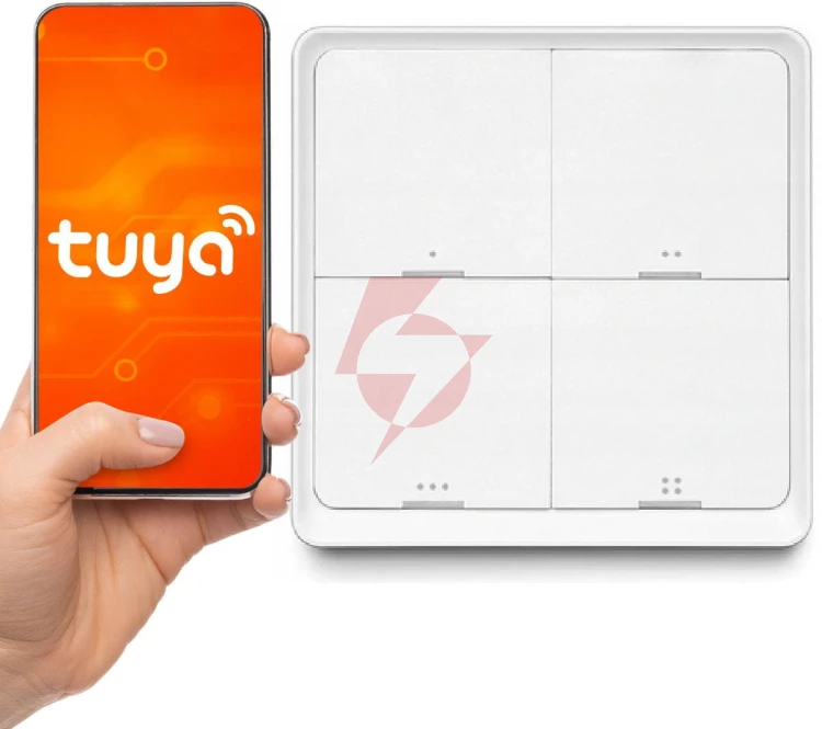 Pilot przycisk zigbee tuya sc04 smart 4 kanały 12 scen