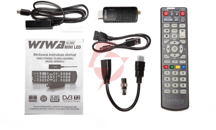 Tuner dvb-t/t2 wiwa h.265 mini led