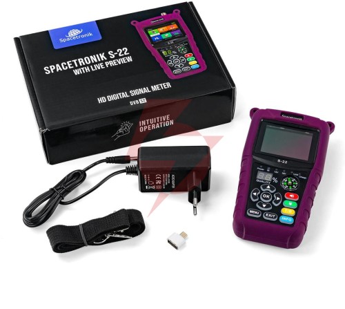 Miernik satelitarny spacetronik s-22 dvb-s2/s2x iptv m3u h.265