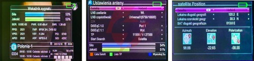 Miernik satelitarny spacetronik s-22 dvb-s2/s2x iptv m3u h.265