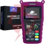 Miernik satelitarny spacetronik s-22 dvb-s2/s2x iptv m3u h.265