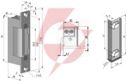 Elektrozaczep symetryczny scot es-s12ac/dc profi