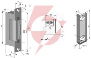 Elektrozaczep symetryczny z blokadą scot es-s12ac/dc-b profi