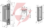 Elektrozaczep symetr., niskoprądowy scot es-s12dcn profi
